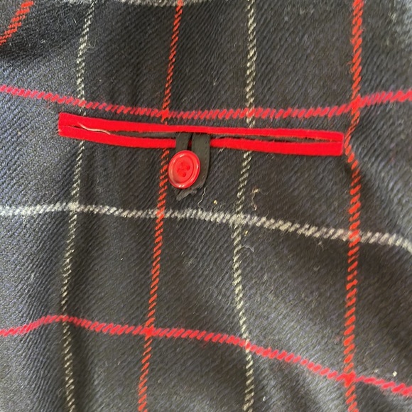 Red Vintage Burberry Bomber Jacket, Blue Nova Check Lining M/US 10 - Picture 11 of 13